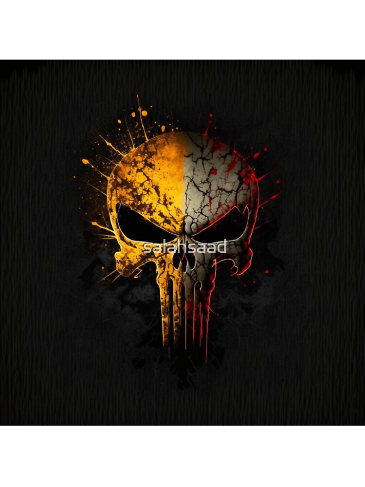 The Punisher S Skull Against Black Backgrounds With Red, Punisher