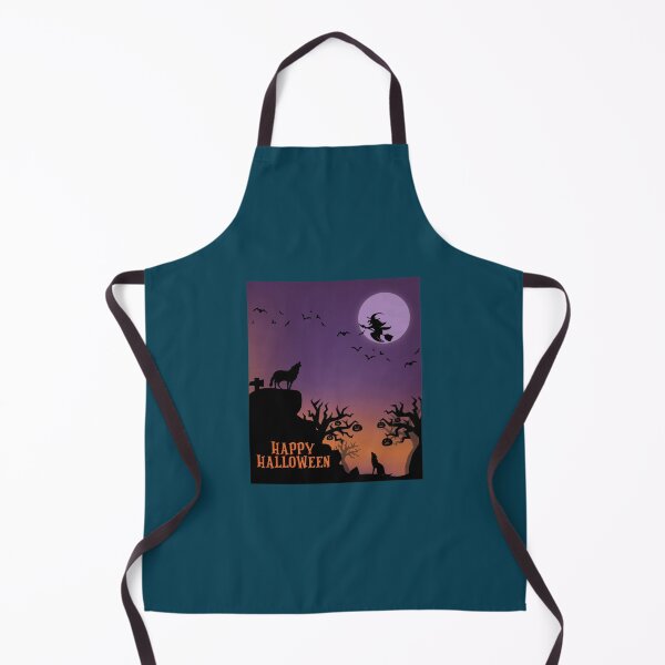 Item preview, Happy Halloween wolfs howling witch and bats flying to the moon and scary pumpkin The Best Gift For halloween party105 designed and sold by FitCustomDesign.