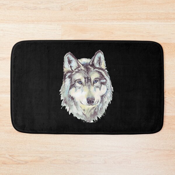 Item preview, Heather beautiful wolf face illustration profile portrait  designed and sold by FitCustomDesign.