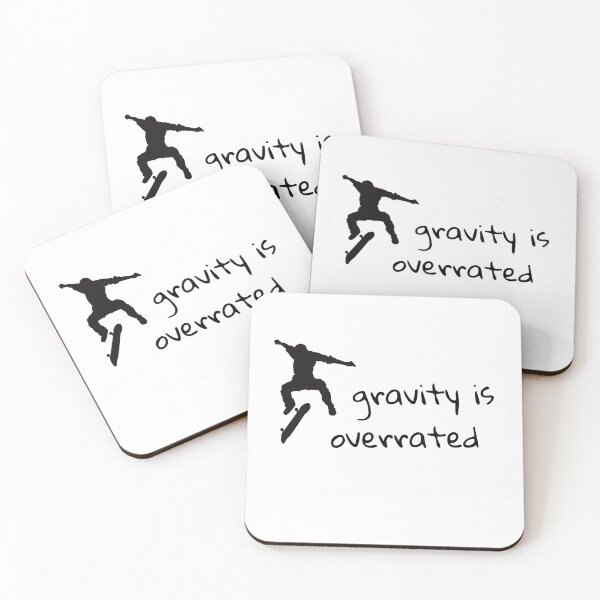 Item preview, Gravity overrated  - skater and slogan designed and sold by SeedsplashMerch.