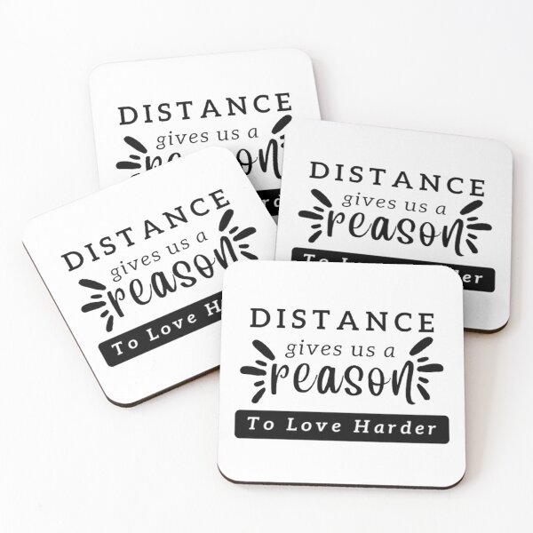 Item preview, Aesthetic Long Distance Relationship Quotes : Distance Gives Us A Reason To Love Harder - Black Font designed and sold by shellagrash.