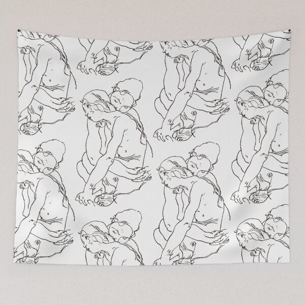 Item preview, Woman and Girl Embracing 1918 designed and sold by portokalis.