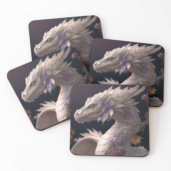 Item preview, Jeweled albino white dragon designed and sold by ElvishTale.