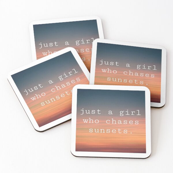 Item preview, just a girl who chases sunsets. designed and sold by Artfits.