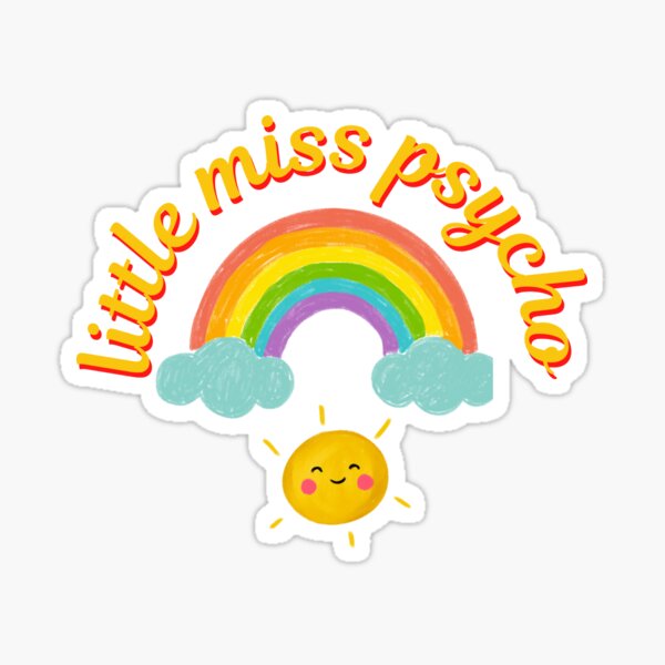 "little miss psycho" Sticker for Sale by route22official | Redbubble