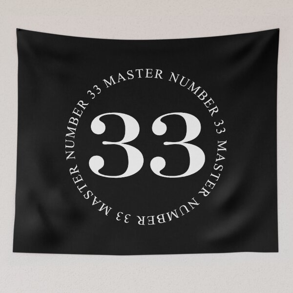 Item preview, Master Number 33 White Text - Simple Series designed and sold by jadeandmoth.