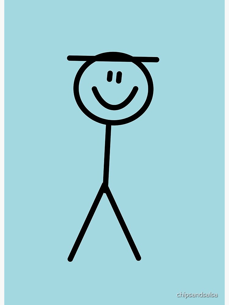 Stick dude with no arms Art Board Print for Sale by chipsandsalsa
