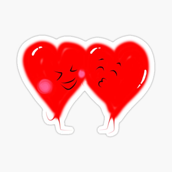 Kissing Love Hearts Sticker For Sale By Ah74 17 Redbubble 0129