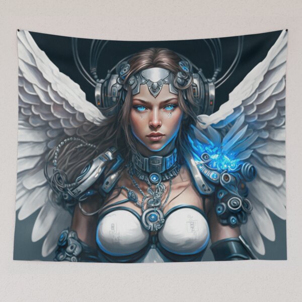 Artikelvorschau, Asgard Angel Canvas Print Bunte moderne digitale Kunst entworfen und verkauft von Acnologiaa.