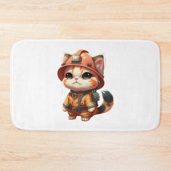 Item preview, Chibi Firefighter Cat designed and sold by TheChibiStore.