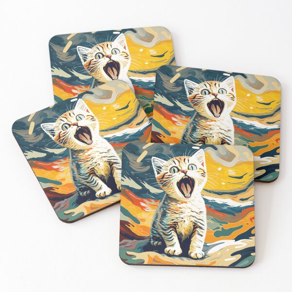 Item preview, The Screaming Cat - A Digital Painting designed and sold by Simone Davino.