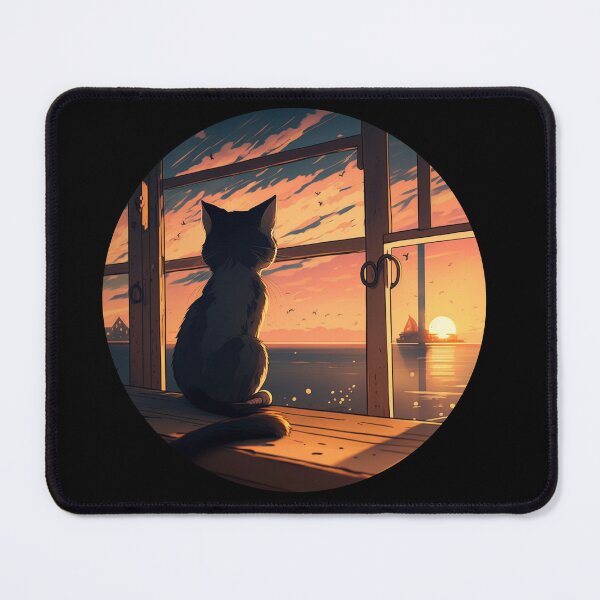 Item preview, Cat Watching Sunset : For Sunset Lovers designed and sold by Ameripensia.