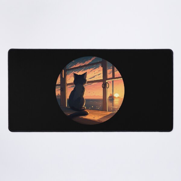 Item preview, Cat Watching Sunset : For Sunset Lovers designed and sold by Ameripensia.