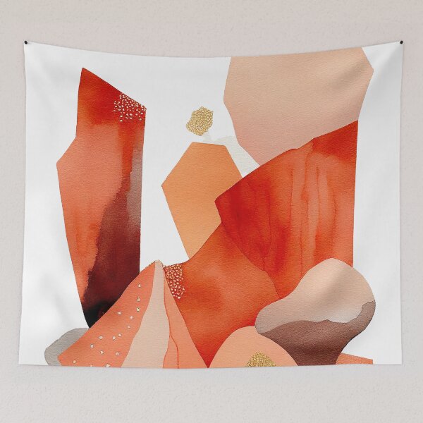Item preview, Watercolor Painting Abstract Japandi Design designed and sold by Christophe Henin.
