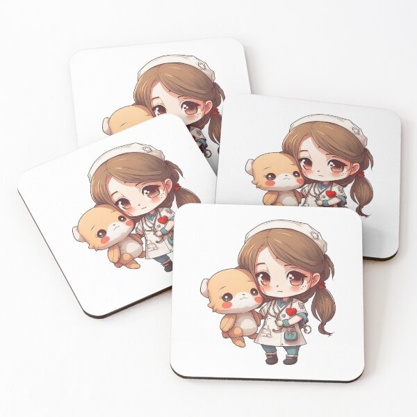 Item preview, Chibi Nurse with Teddy Bear designed and sold by TheChibiStore.
