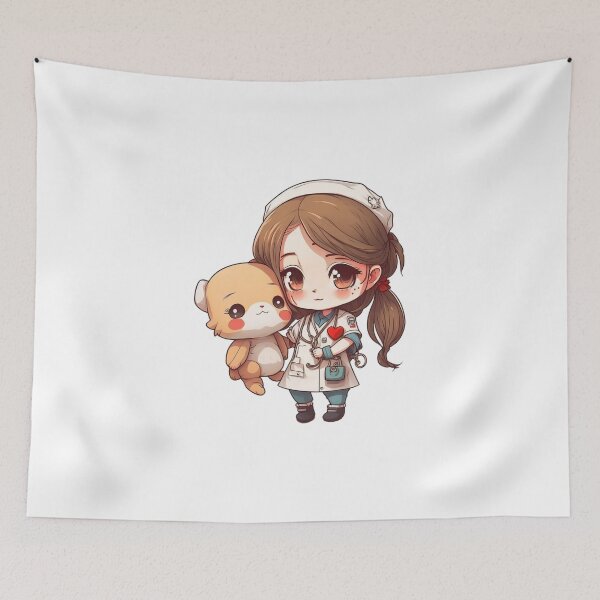 Item preview, Chibi Nurse with Teddy Bear designed and sold by TheChibiStore.