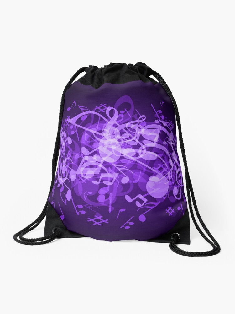 purple drawstring bag
