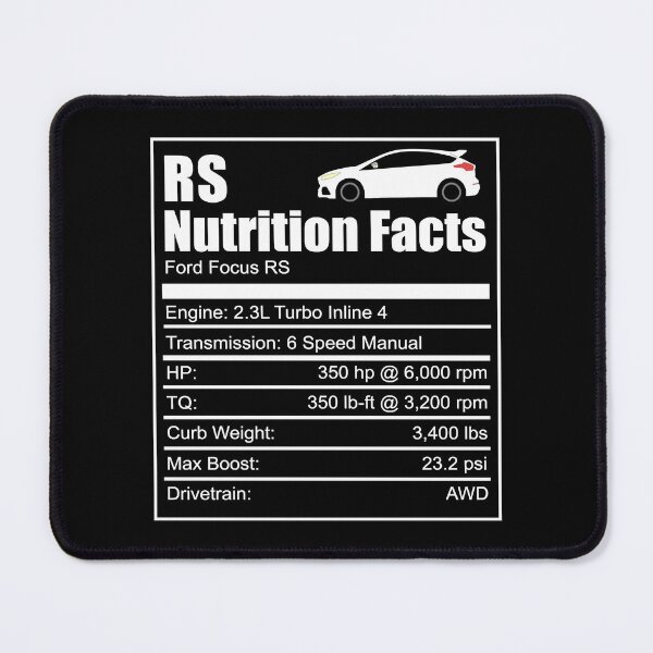 Item preview, Ford Focus RS Nutrition Facts Focus RS Wrc Rally Turbo Ken Block designed and sold by Decals4uUK.