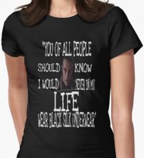 Black Silk Underwear Women's Fitted T-Shirt
