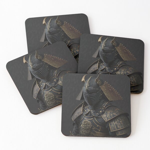 Item preview, Futurist Samurai In Black and Gold Armor Artwork by Kenchika designed and sold by jojolescargot.