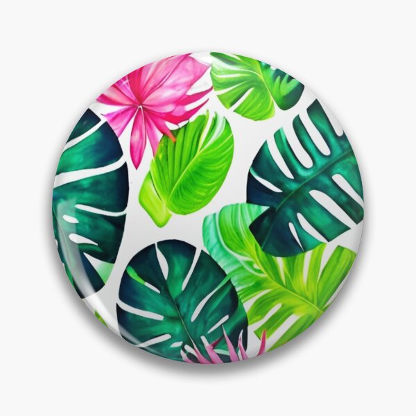 Item preview, Tropical monstera leaves and flowers designed and sold by Ascooepics.