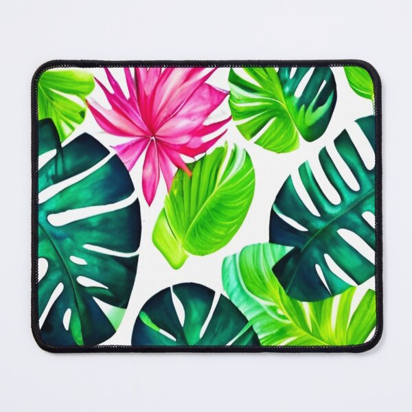 Item preview, Tropical monstera leaves and flowers designed and sold by Ascooepics.