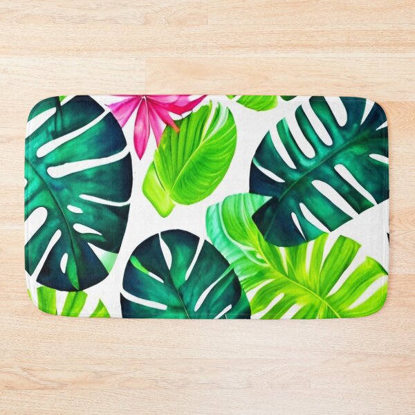 Item preview, Tropical monstera leaves and flowers designed and sold by Ascooepics.