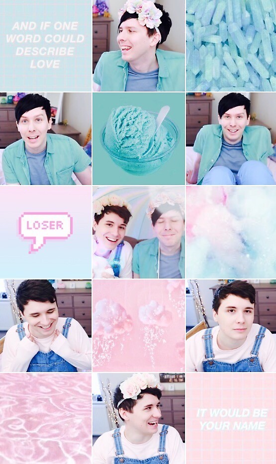 dan and phil pastel aesthetic moodboard