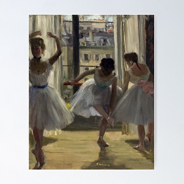 Item preview, Dancers in an exercise room three dancers by Degas designed and sold by nextstepdesigns.