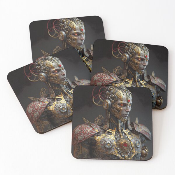 Item preview, Steampunk Cyborg Detailed Gold and Metal Armor Artwork designed and sold by jojolescargot.