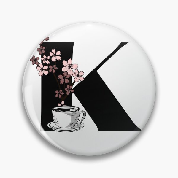 Item preview, Floral Coffee Monogram Letter K designed and sold by Coffee Lifestyle.