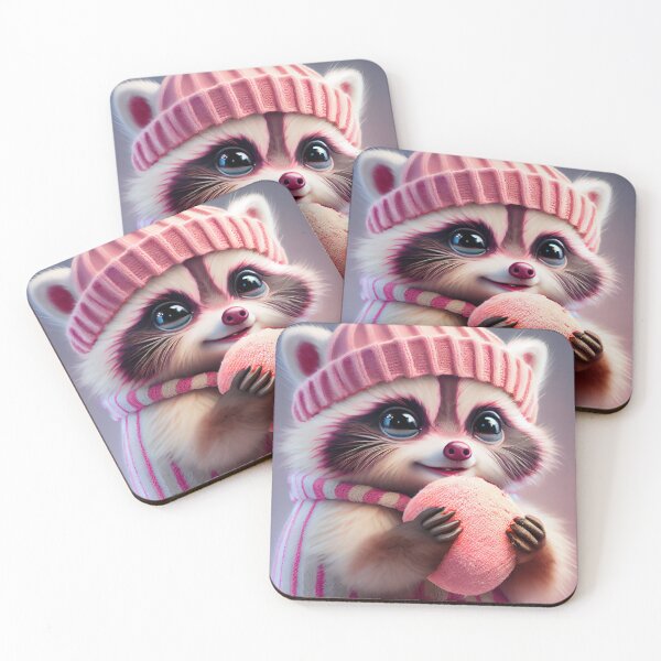 Item preview, Pink and Daring: A Raccoon's Treat Time designed and sold by Dreamsinpastel.