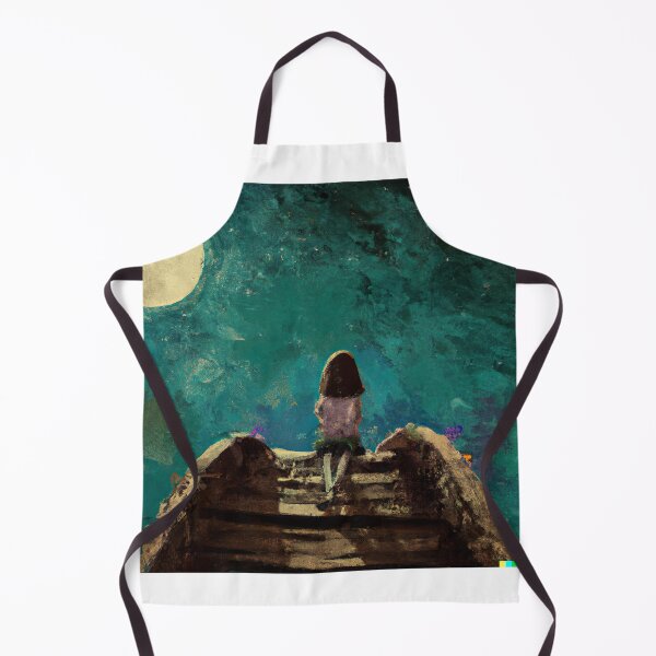 Item preview, "Contemplation Under the Moonlight: A Young Girl's Solitude" designed and sold by Sparkline.