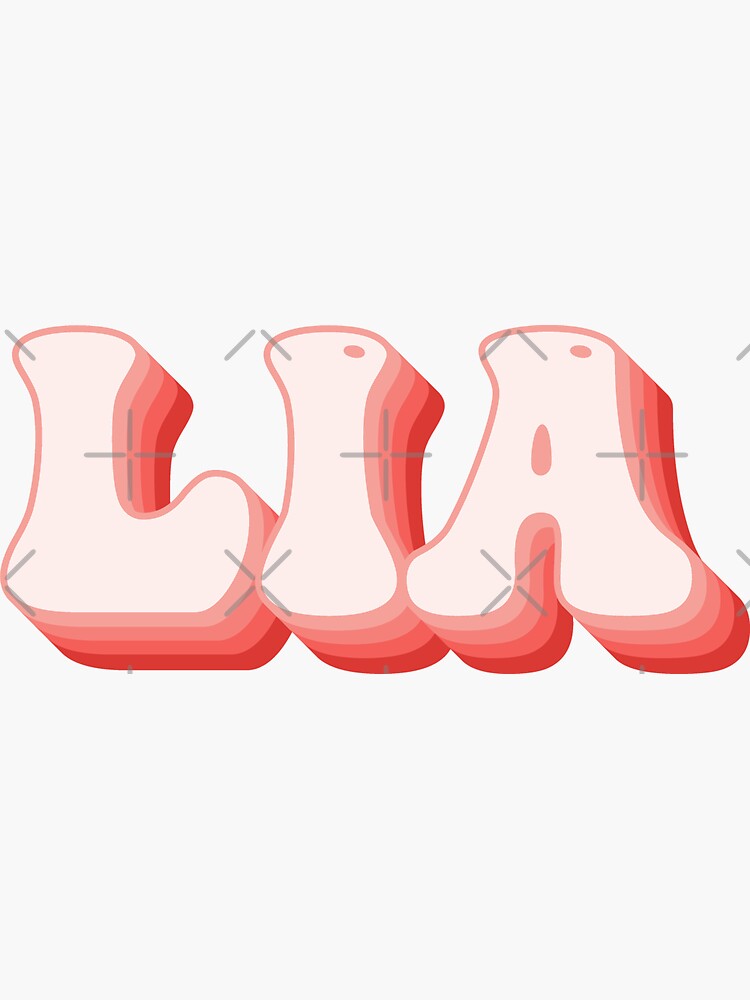 Lia Name Sticker For Sale By Kindxinn Redbubble