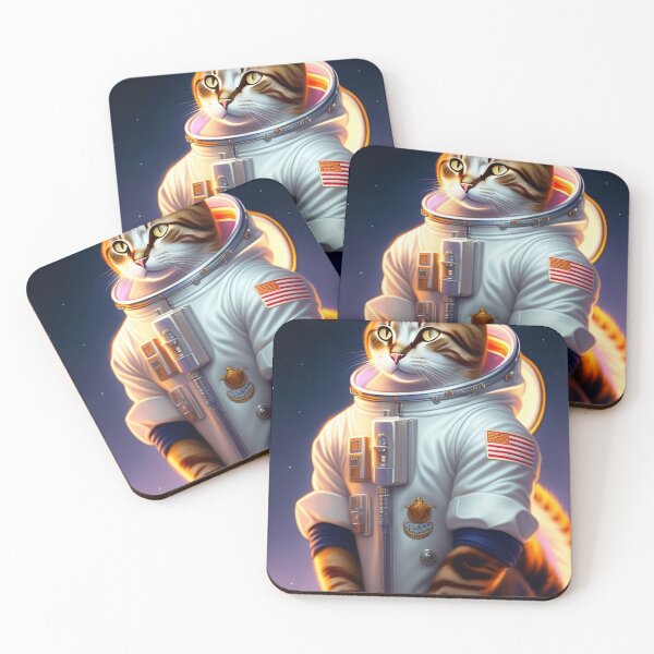 Item preview, Cool cat astronaut illustration in the space, colorful vibrant digital art 20 designed and sold by vishalraifx.