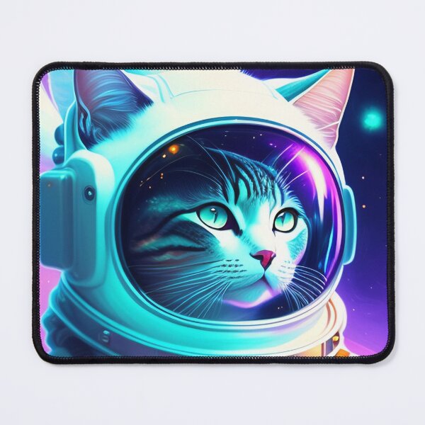 Item preview, Cool cat astronaut illustration in the space, colorful vibrant digital art 25 designed and sold by vishalraifx.