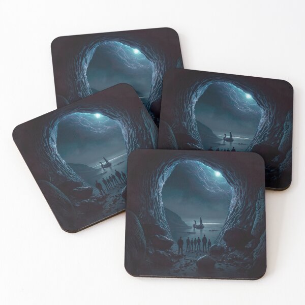 Item preview, Futuristic Scene From A Cave - Aliens Are Coming - Artwork designed and sold by jojolescargot.