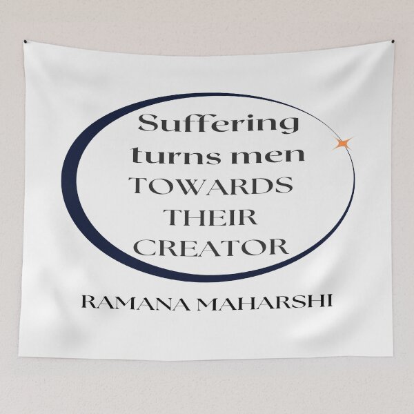 Item preview,  Ramana Maharshi spiritual quote on suffering designed and sold by Ioana1.