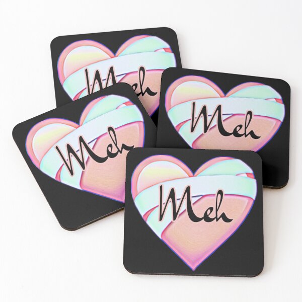 Item preview, Funny Valentine Meh bandaged heart designed and sold by Paula Helit.
