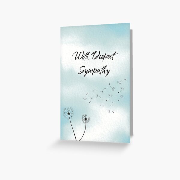 With Deepest Sympathy Unisex Classic Dandelion Card Greeting Card