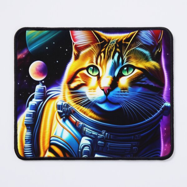 Item preview, Cool cat astronaut illustration in the space, colorful vibrant digital art 35 designed and sold by vishalraifx.