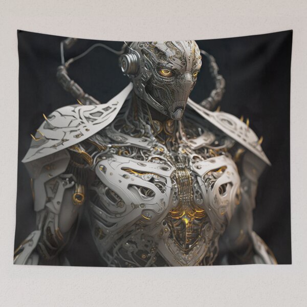 Item preview, Futuristic Robot In White Armor - Artwork designed and sold by jojolescargot.