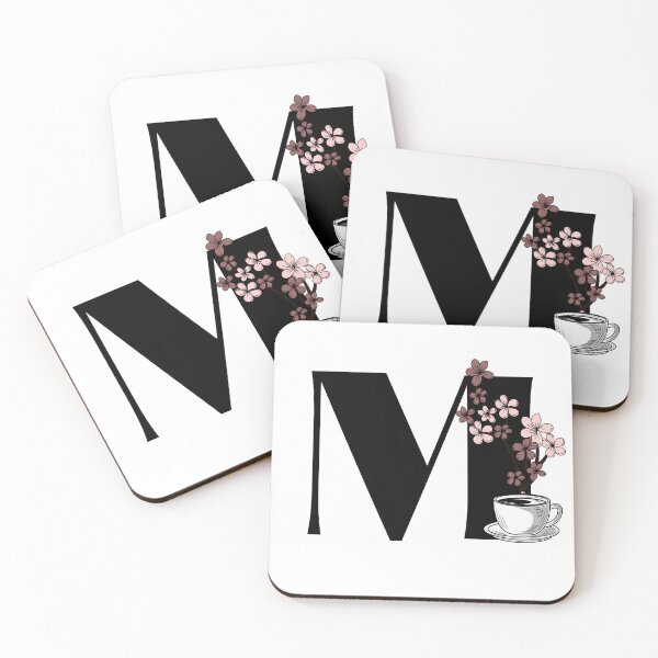 Item preview, Floral Coffee Monogram Letter M designed and sold by Lyssarien.