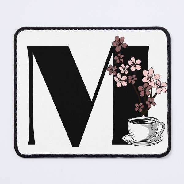 Item preview, Floral Coffee Monogram Letter M designed and sold by Coffee Lifestyle.