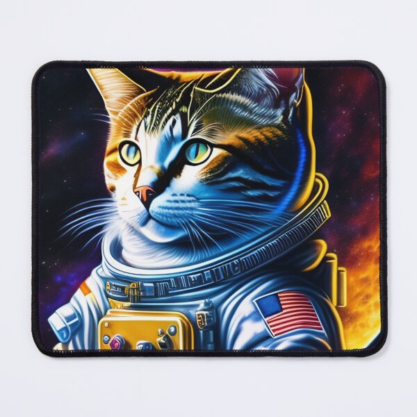Item preview, Cool cat astronaut illustration in the space, colorful vibrant digital art 36 designed and sold by vishalraifx.