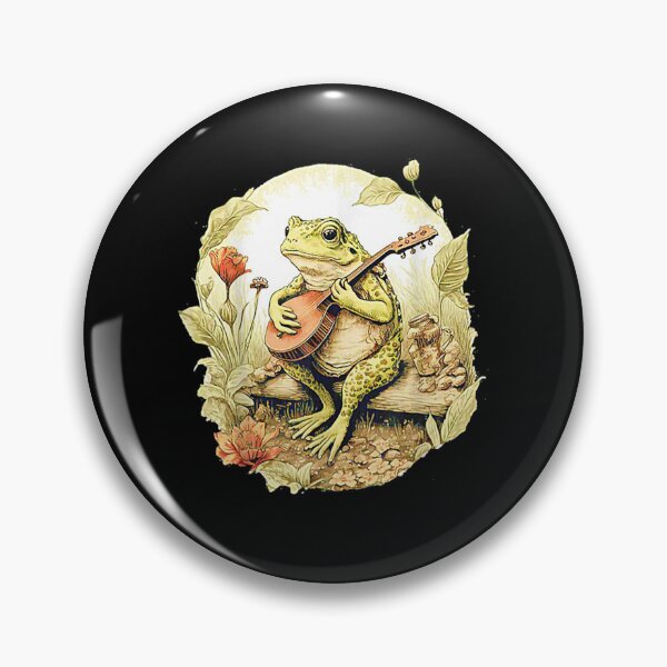 Item preview, Frog Playing Banjo On Log, Funny Cottagecore Aesthetic Frog With Musical instrument designed and sold by Diferenty Shop  ⭐⭐⭐⭐⭐.