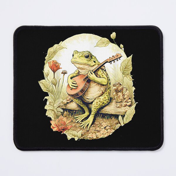 Item preview, Frog Playing Banjo On Log, Funny Cottagecore Aesthetic Frog With Musical instrument designed and sold by Diferenty Shop  ⭐⭐⭐⭐⭐.