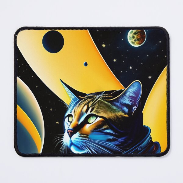 Item preview, Cool cat astronaut illustration in the space, colorful vibrant digital art 39 designed and sold by vishalraifx.