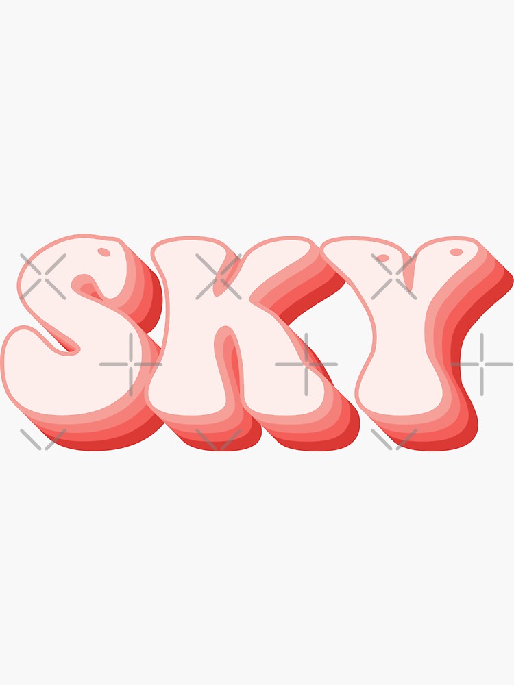 "Sky - Name" Sticker for Sale by kindxinn | Redbubble