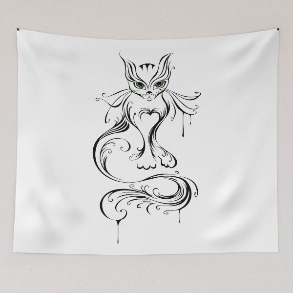 Item preview, Young Cat ( Tattoo Cat ) designed and sold by Blackmoon9.